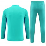 Kinder Barcelona Training Sweatshirts Viertelreißverschluss 2023-24 Blaue